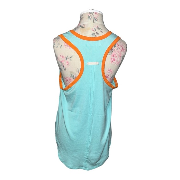 Free People Racerback workout 🏋️ yoga 🧘 tank size small bright turquoise - Picture 3 of 7